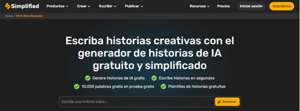 Generador de historias con IA para hacer storytelling