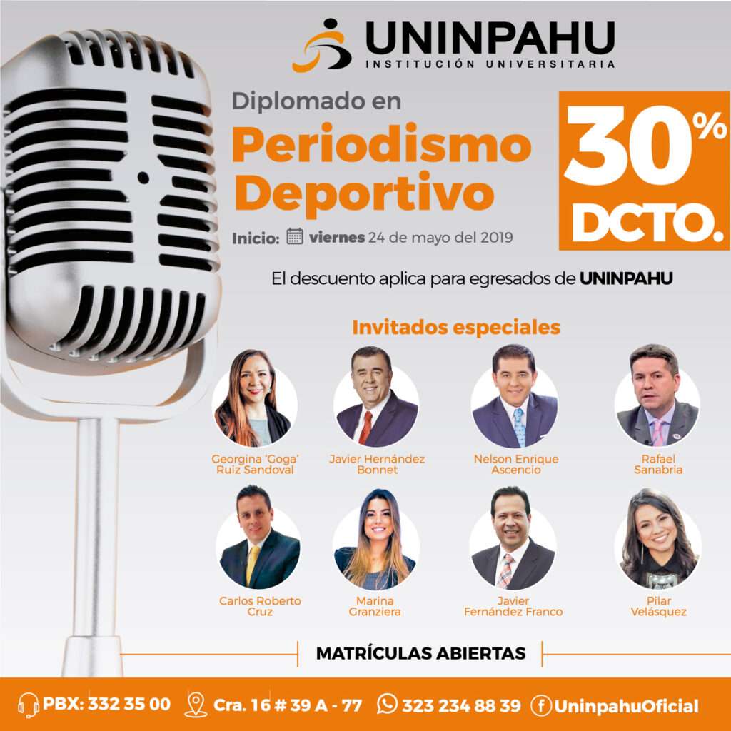 1er versión Diplomado en periodismo deportivo uninpahu